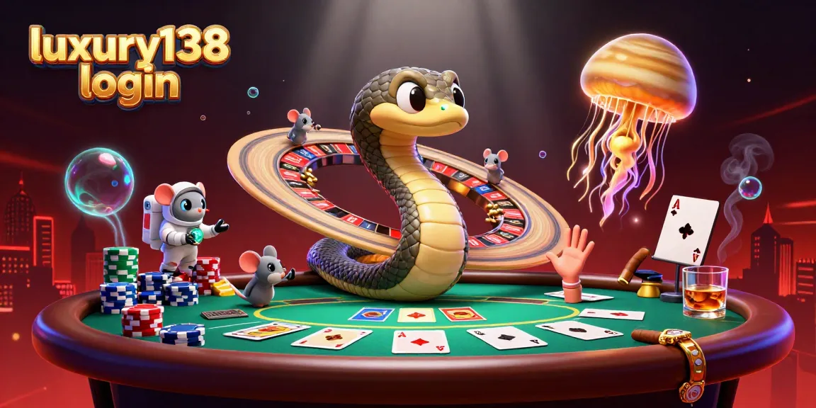 Experience the thrill of luxury138 login as astronauts bet on Saturn's roulette rings with a cosmic dealer.
