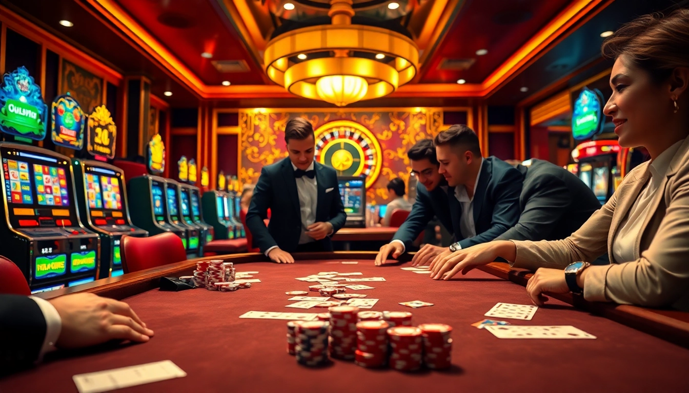 Experience the thrill of gambling at du 88 with high-stakes poker and vibrant casino scenery.