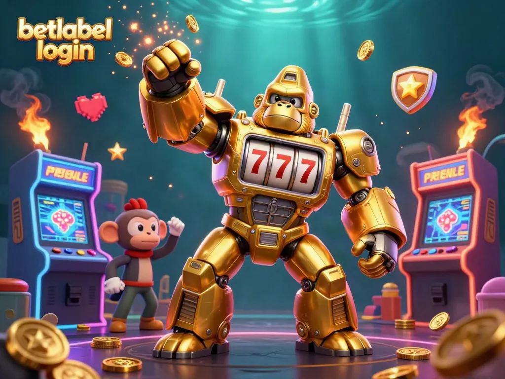 Win with the betlabel login as the golden mech and colorful games surround you.