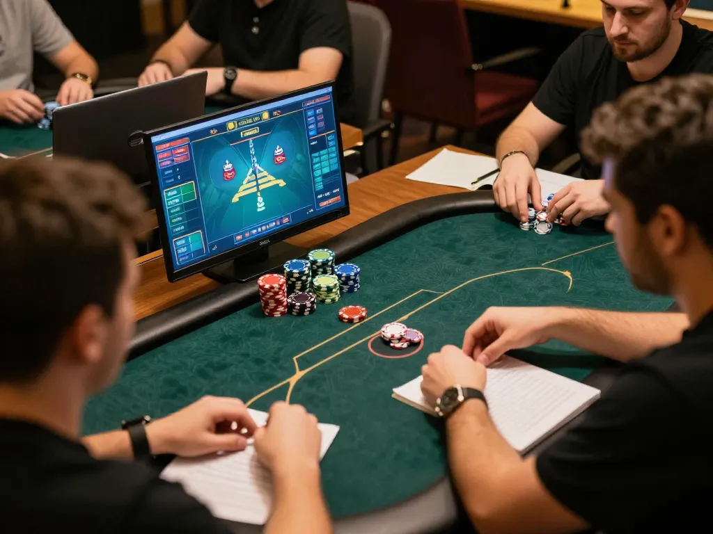 Players engaging in strategic decisions at 8live poker table during online gaming session.