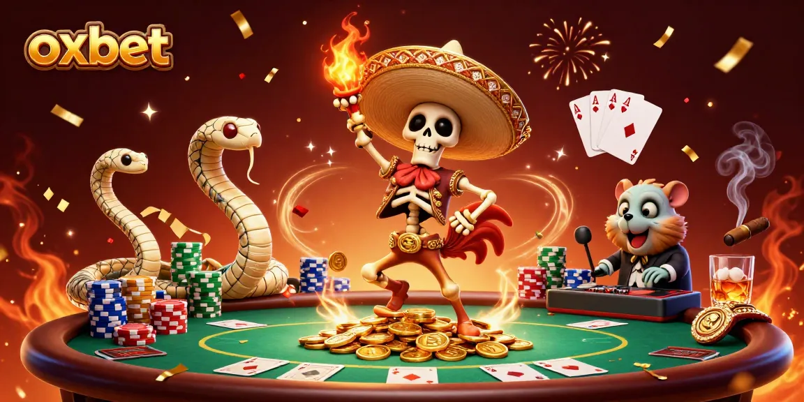 Experience thrilling wins with oxbet in this vibrant casino celebration scene.