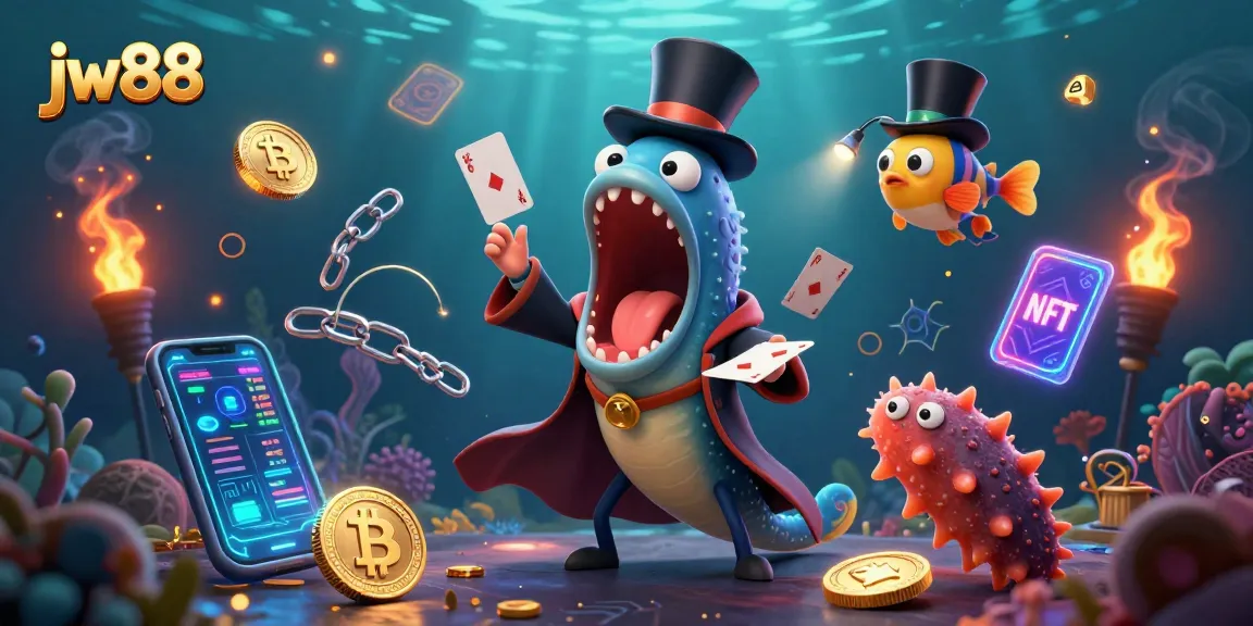Experience thrilling card magic with jw88 in an enchanting underwater casino scene.