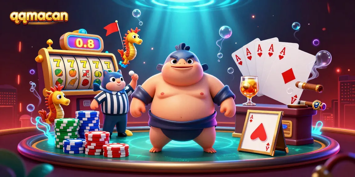 Experience qqmacan's thrilling jackpot slots with vibrant underwater gaming elements.