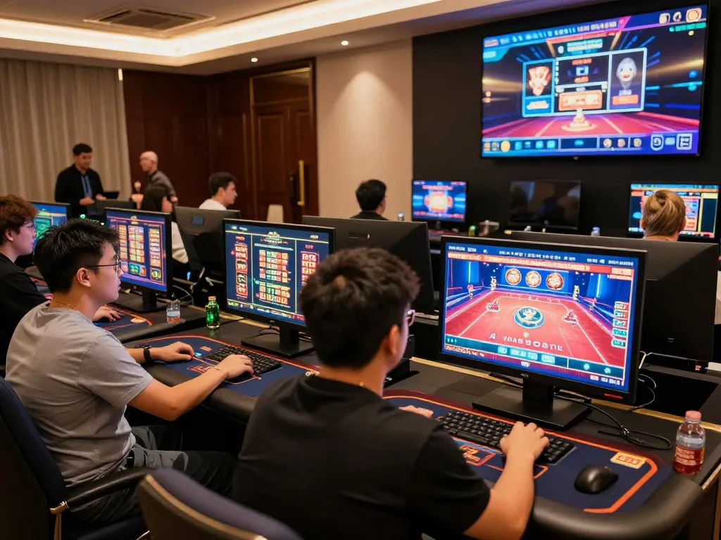 Play exciting games on okwin at a vibrant online casino launch event.