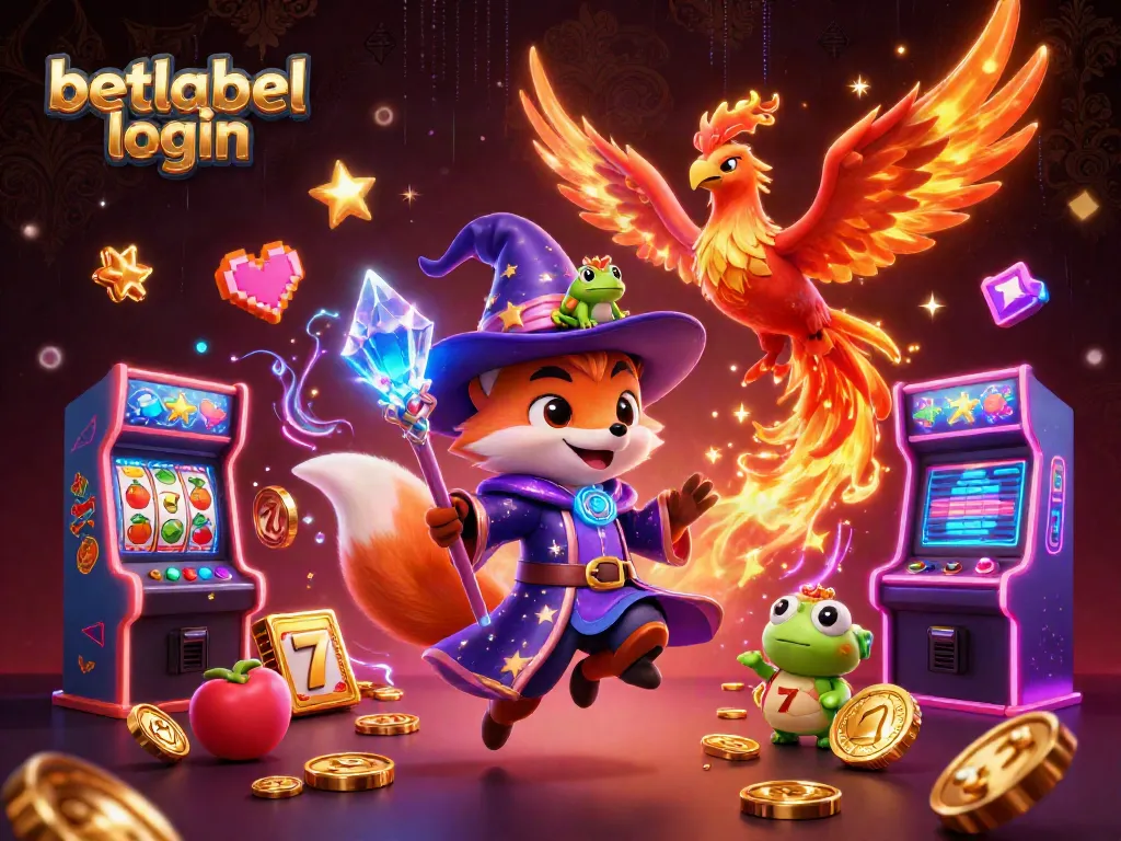 Engage in thrilling casino action with the betlabel login, featuring vibrant 3D characters and jackpot elements.