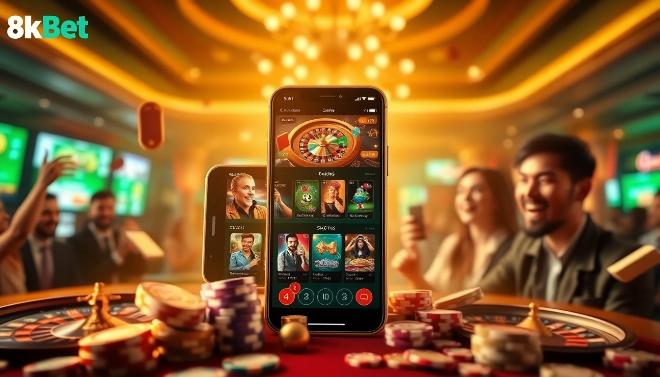 Tải app 8kbet highlights a luxurious online gambling experience with sleek games.