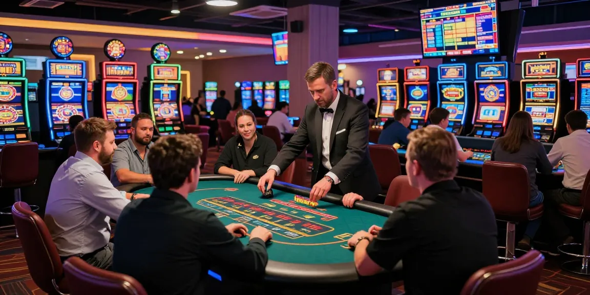 A lively gambling scene showcasing the 88m casino experience with players engaged in diverse games, vibrant atmosphere, and interactive gaming elements.