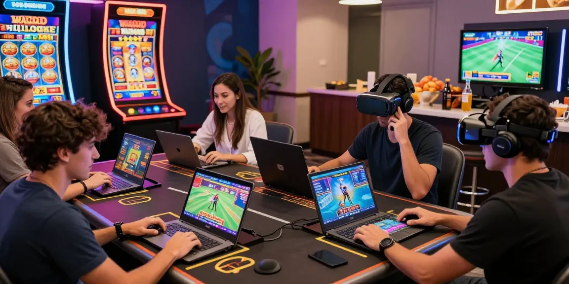 Interactive online gaming scene at HM 88 with friends enjoying diverse digital casino games.